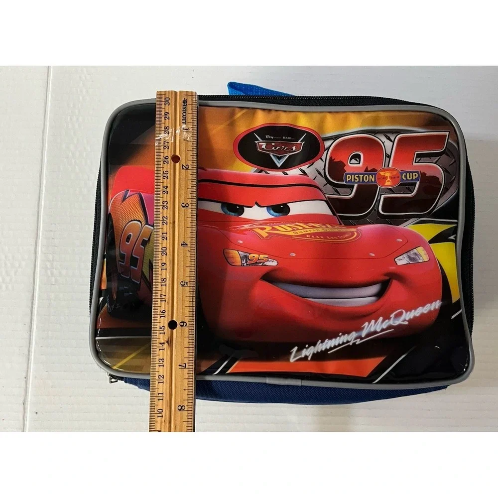 Disney Pixar Lunch Box Kids OS Blue Lightning McQueen Piston Cup 95 Insulated